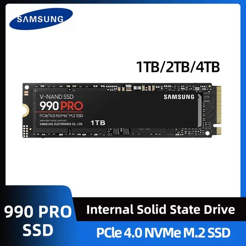 Samsung 990 Pro 1TB 2TB 4TB SSD PCIe Gen 4.0x4 Unidad de estado sólido NVMe 2.0 M.2 2280 SSD interno para computadora portátil de escritorio