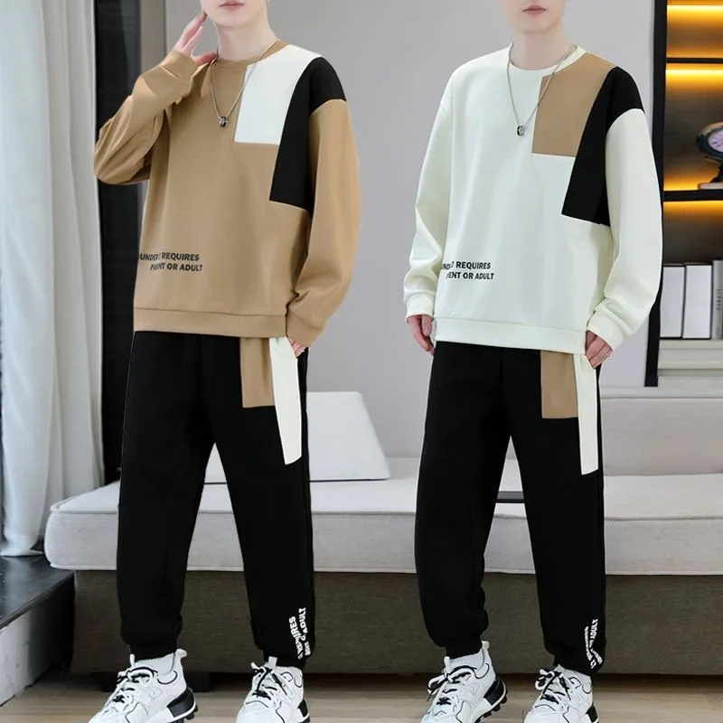 

Новый мужской спортивный костюм большого размера M-8XL, толстовка, спортивные штаны, комплект из 2 предметов, мужские крутые спортивные брюки, костюмы, одежда для мужчин 2025 г.