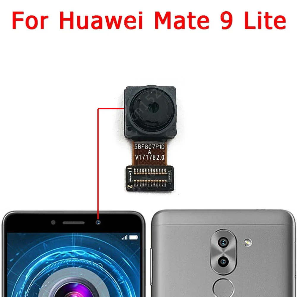 Kamera depan untuk Huawei Mate 10 20 Lite 30 8 9 Pro modul kamera Selfie depan menghadap tampilan kecil fleksibel suku cadang ponsel