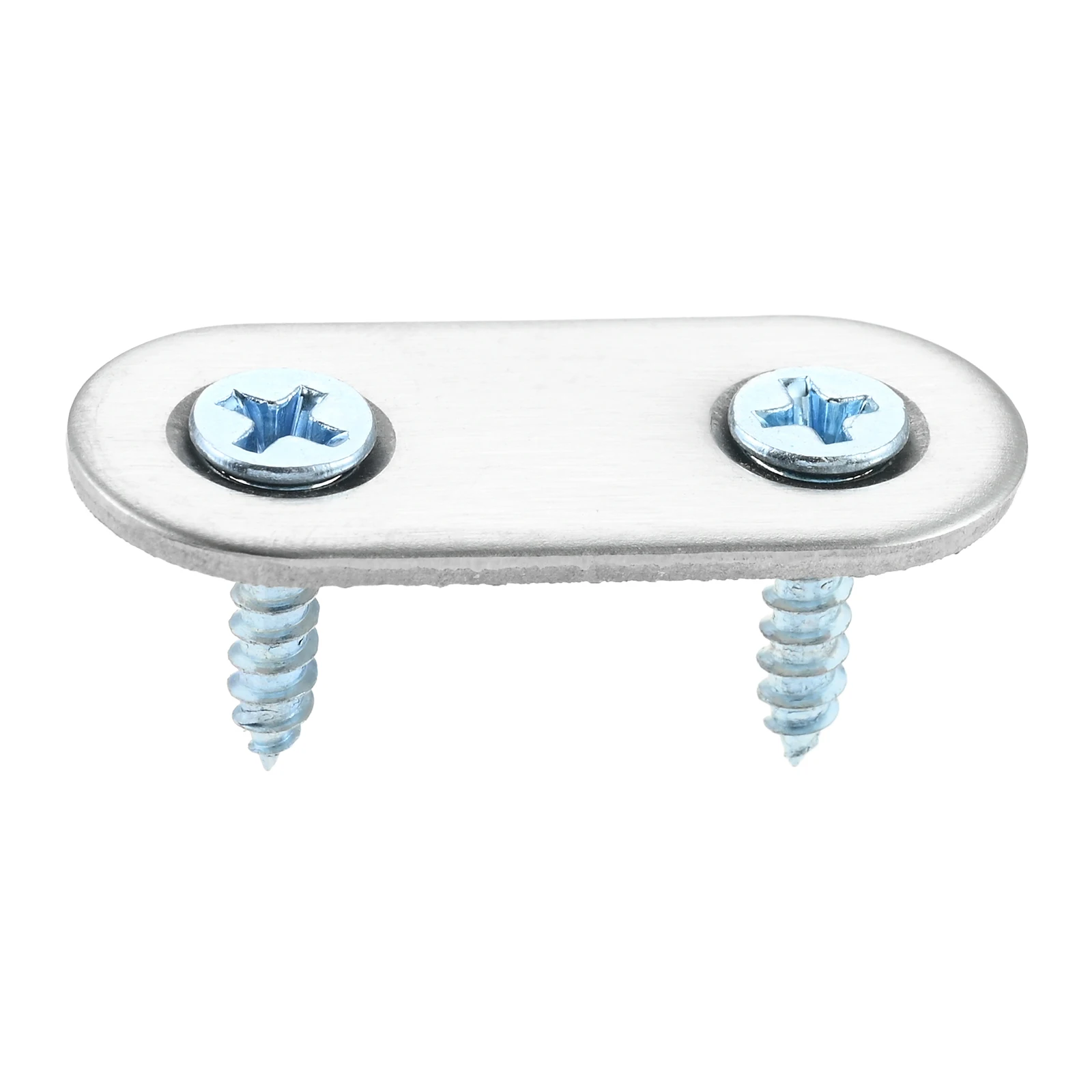 40Pcs Straight Brackets with 80 Screws Flat Metal Fixed Connecting Plate Accessories Fit for Repair Furniture Bookcase Chair Leg