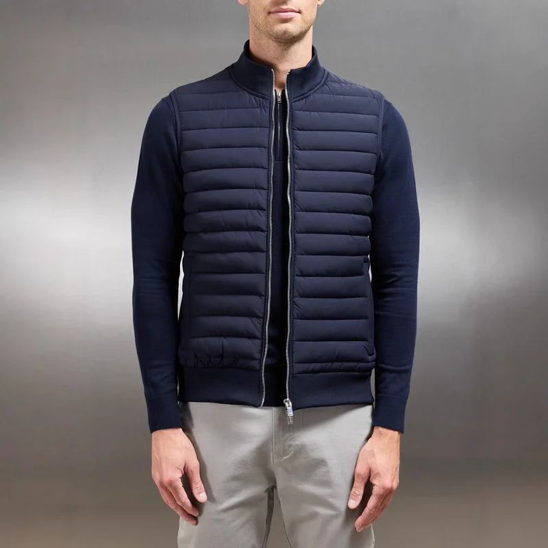 Autumn Winter Men's White Duck Down Vest Casual Lightweight Down Warm Solid Sleeveless Jacket Men Stand Collar Zipper Waistcoat