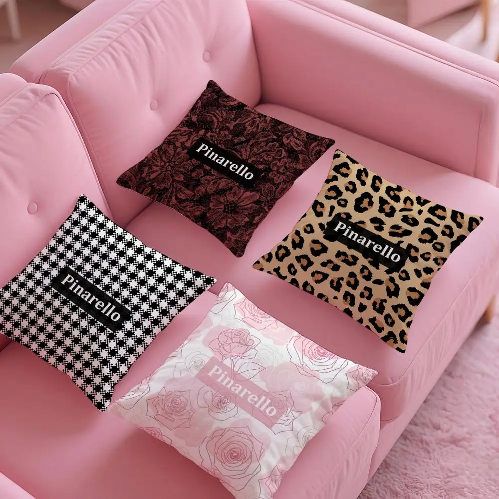 Bicycle Activity Reward Gifts P-Pinarello Pillow Case Silky Short Plush With Invisible Zipper Dustproof Sofa Cushion Cover