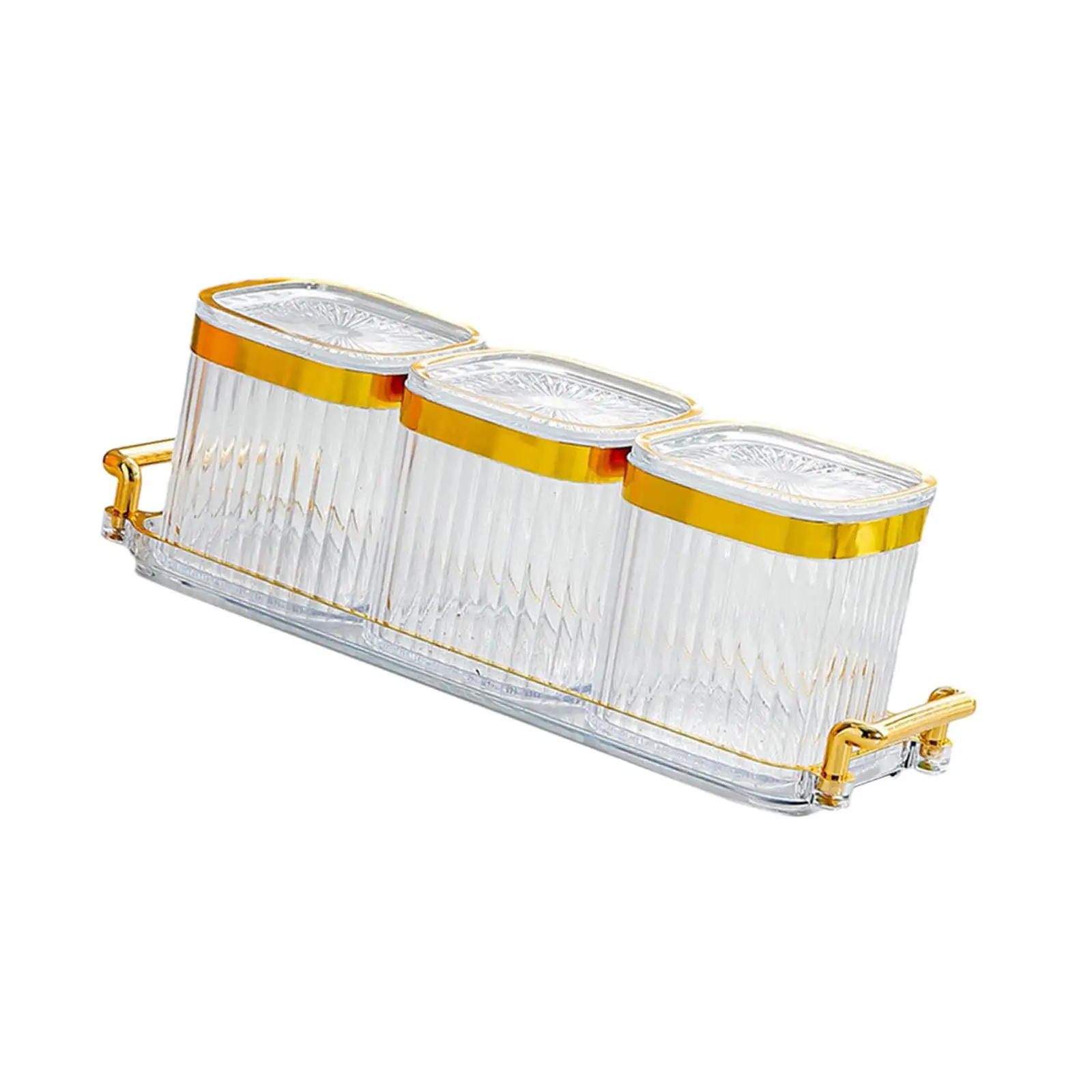 Dry Fruit Tray with Lid Divided Serving Plate Appetizer Plate with Tray Party Wedding Nuts Plate Food Storage Box Containers