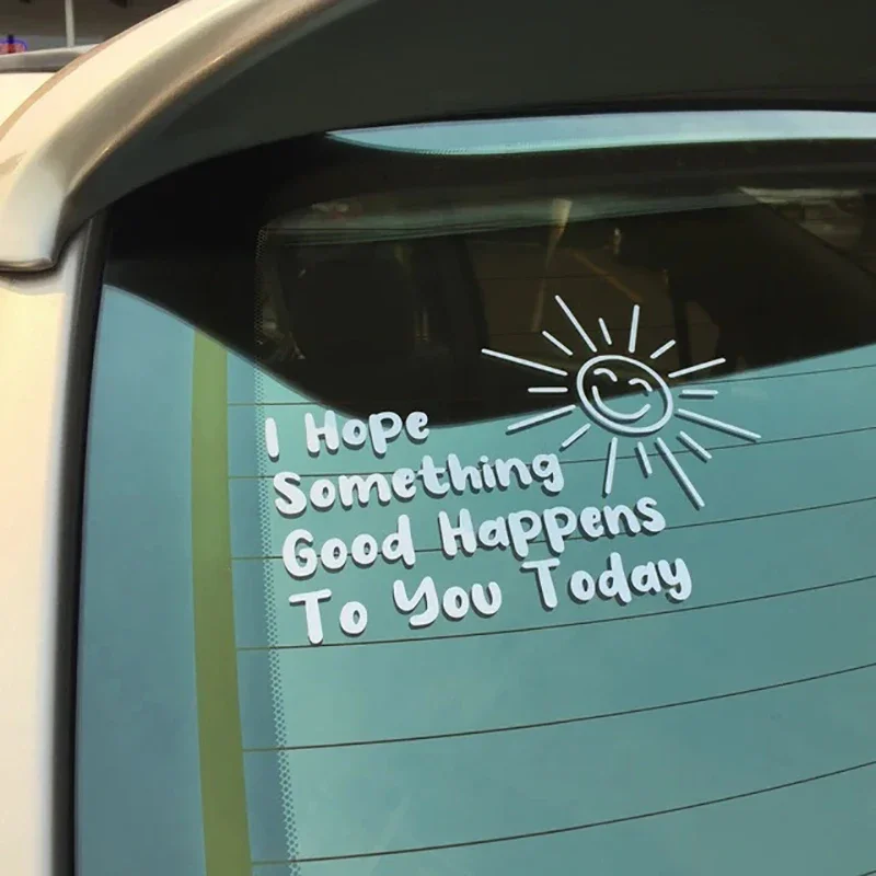 

HOPE SOMETHING GOOD TO YOU Car Stickers Cute Windows Glossy Film Decals Labels Glue Accessories