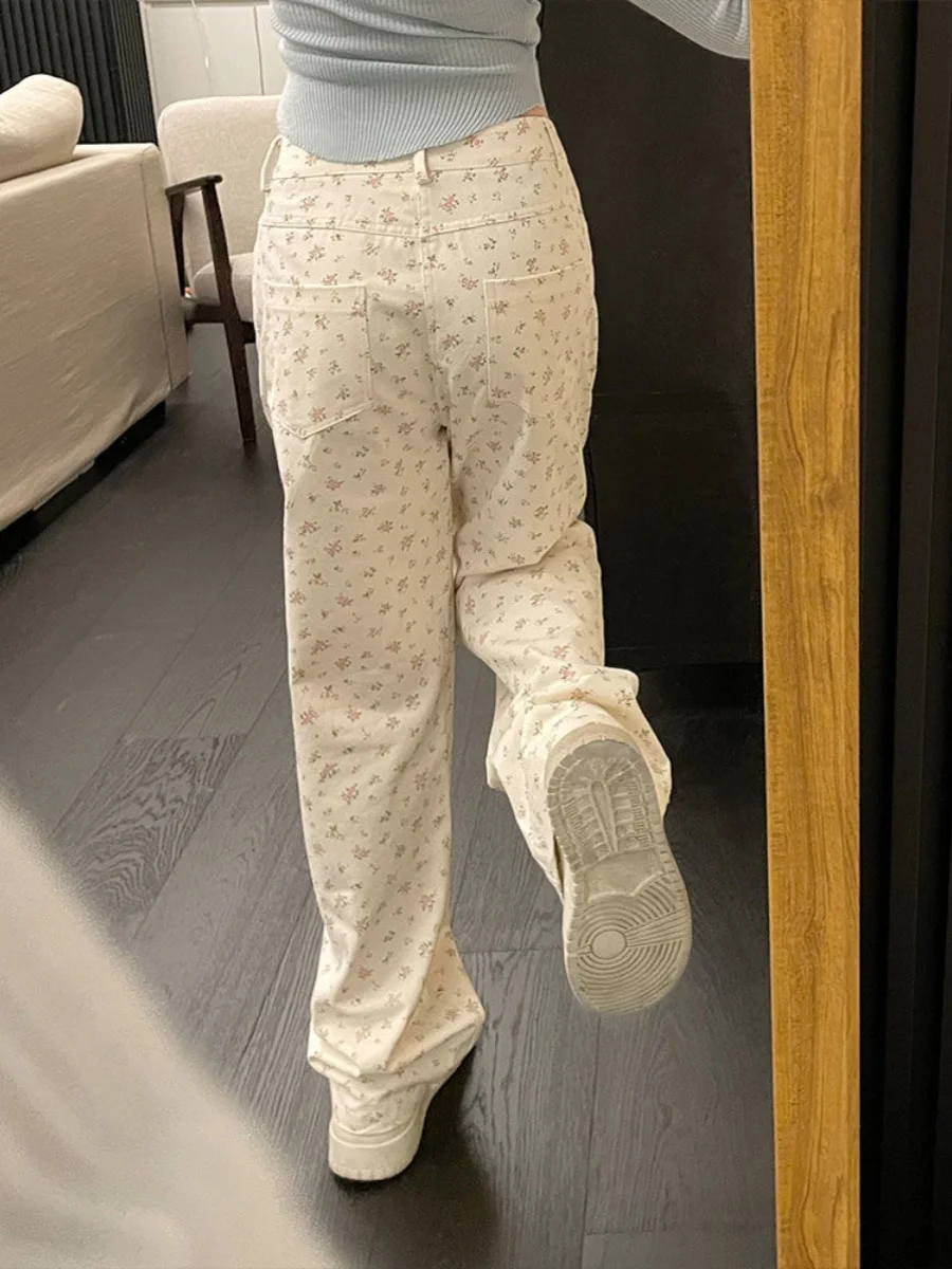 Jeans marrons harajuku y2k férias viagens praia feminino denim moda confortável luz fina respirável fresco ar fresco