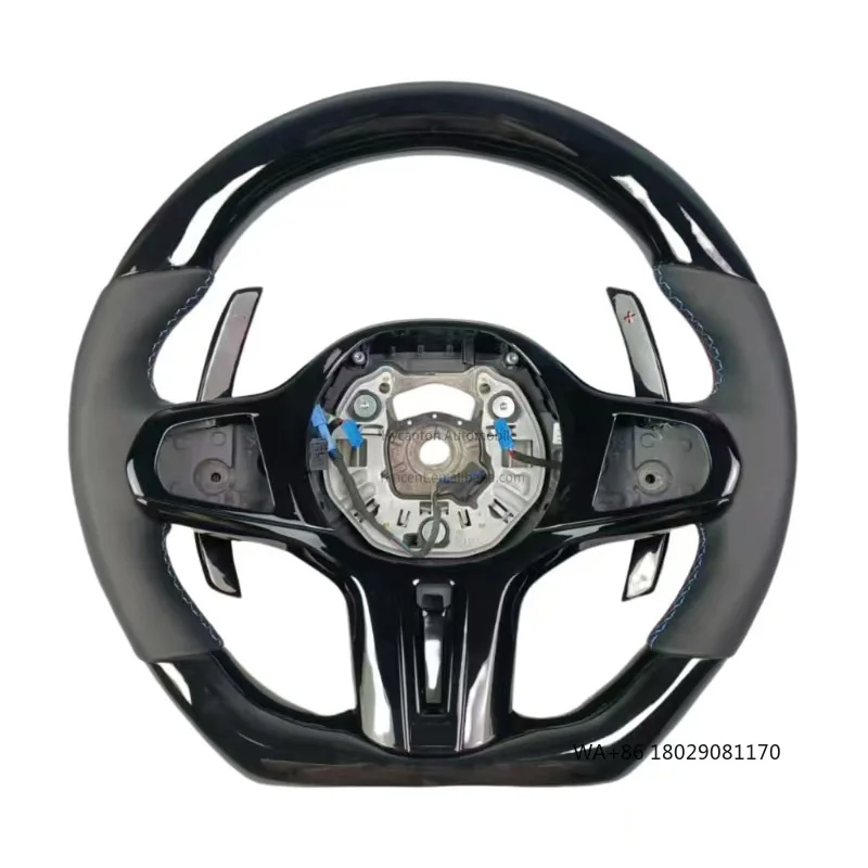 

New Unique Design Upgrades Leather Piano Black Steering Wheel M SPORTS for BMW G20 G30 Car Steering Wheel