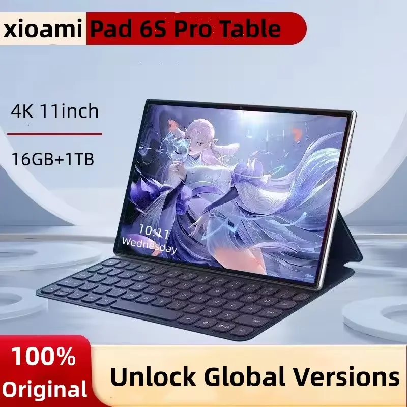 2024 Global Version Original Xioami Pad 6S Pro Tablet 11inch HD 4K Android 14 22GB+2TB 10000mAh 5G Dual SIM WiFi GPS Tablet PC