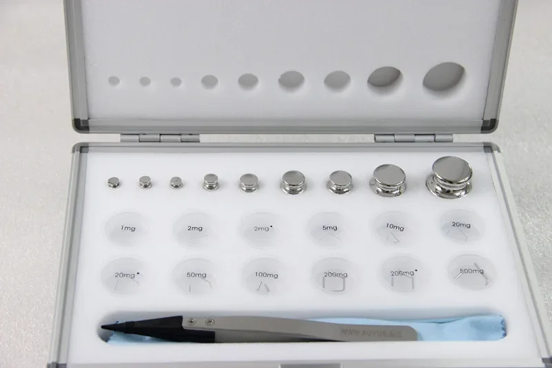 الفولاذ المقاوم للصدأ القياسية سلسلة F1 الصف 1mg-100g مجموعة الدقة التوازن معايرة الوزن ميزان إلكتروني