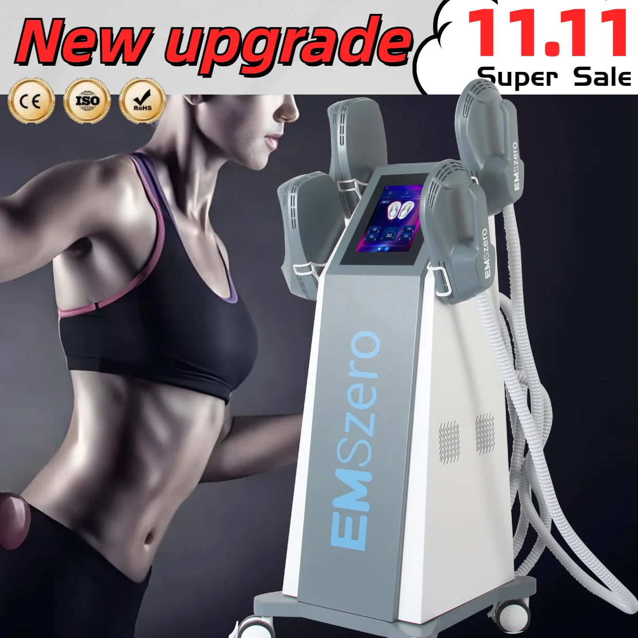 

6500W RF EMS Sculpt Machine DLS-EMSlim Neo Body Fat Sculpting EMSZERO Hi-emt Pelvic Pad Muscle Stimulation For Slimming Salon