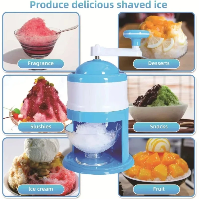 Mini-Eisraspelmaschine mit Handkurbel – Tragbarer Snow-Cone-Maker