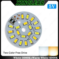 10 pièces LED SMD5730 puces 10W 5V blanc chaud deux couleurs diamètre 50mm lampe perle lumière Source conseil adapté pour bricolage projecteur Downlight