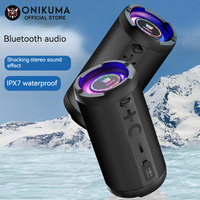 ONIKUMA Wireless Bluetooth Speaker IPX7 Waterproof L20 Dual Speakers Colorful Outdoor Bluetooth Speaker Portable Loud Subwoofer