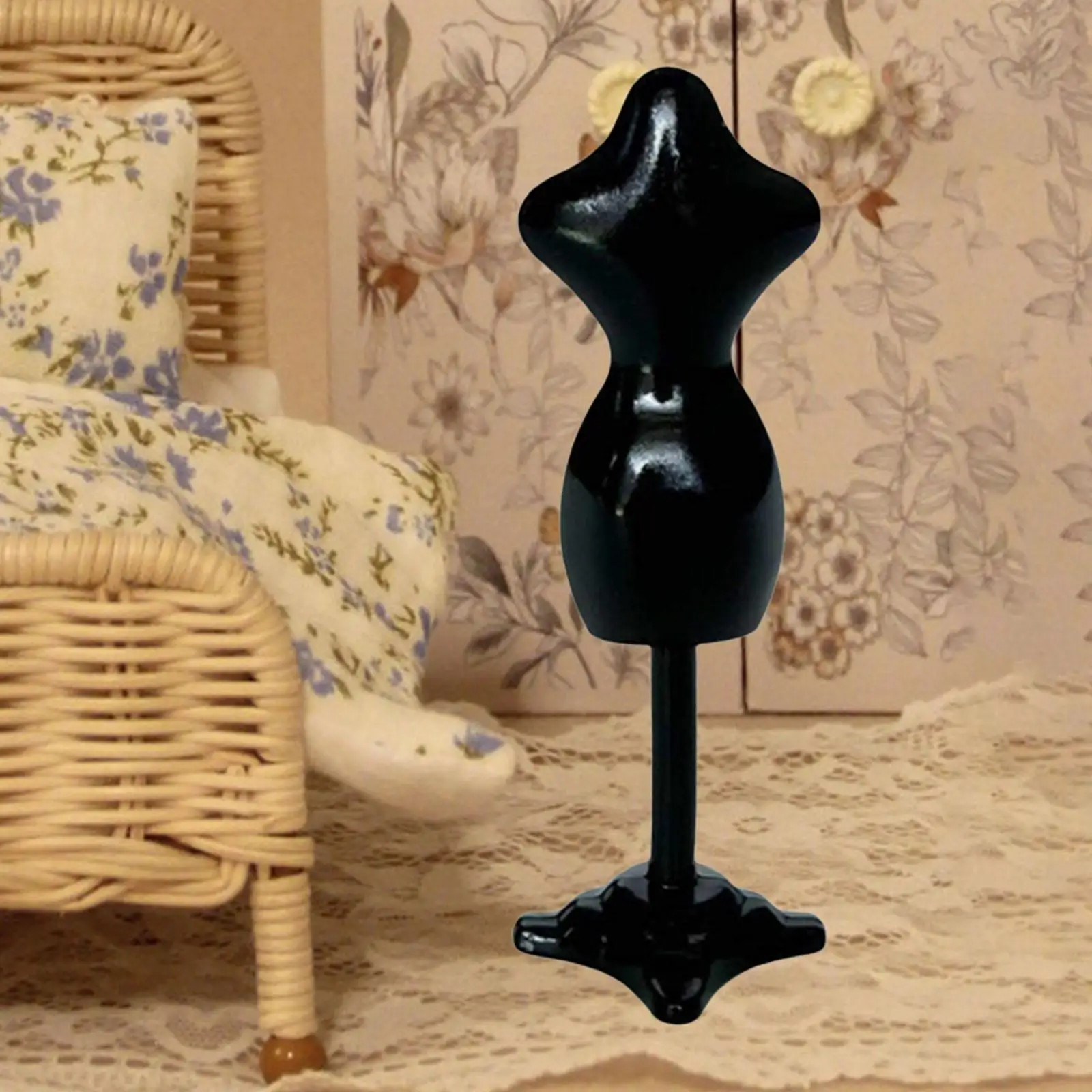 Doll Dress Form Mannequin Miniature Clothes Display Holder 1/12 Dollhouse Accessories Fashion Ornament Mini Doll Gown Stand