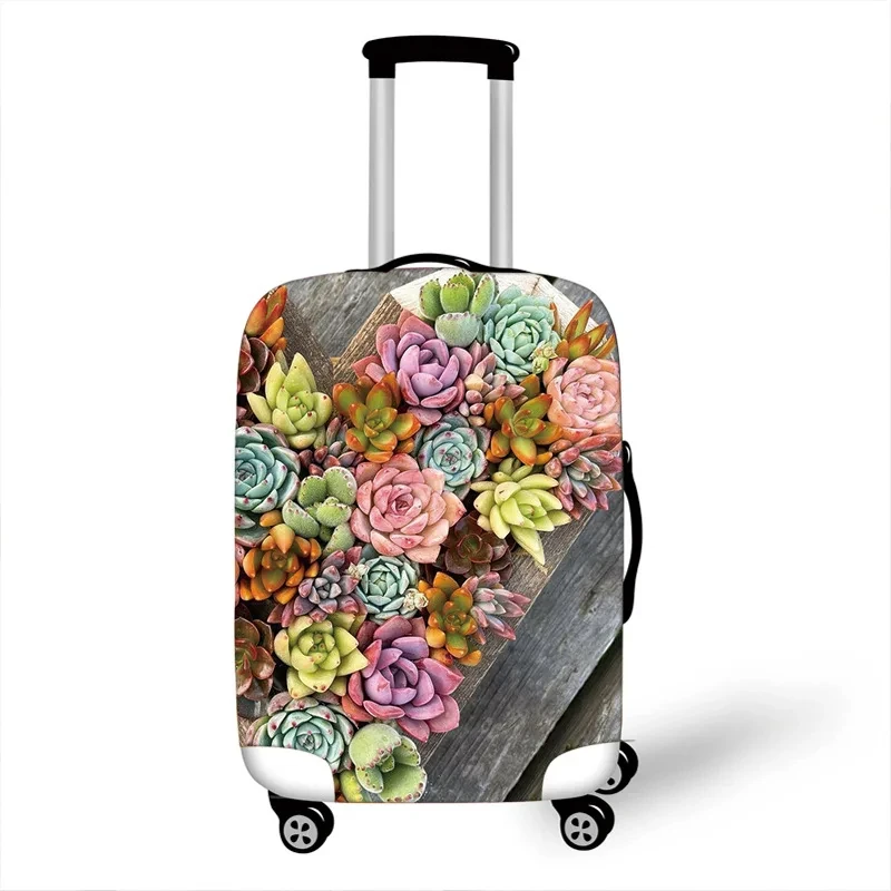 Designer Colorful Plant Luggage Cover Thicken Elastic Baggage Cover for 19 - 32 Inch Suitcase Case Dust Cover Travel Accessories