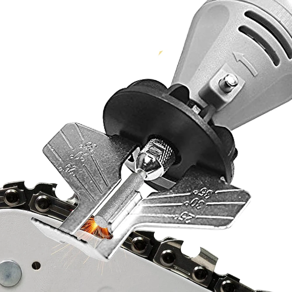 Rotary Tool Heads 4mm Diamond Bit No Chain Removal Required Fits Most Hand Tools Long Lasting Performance Coated Emery Grains