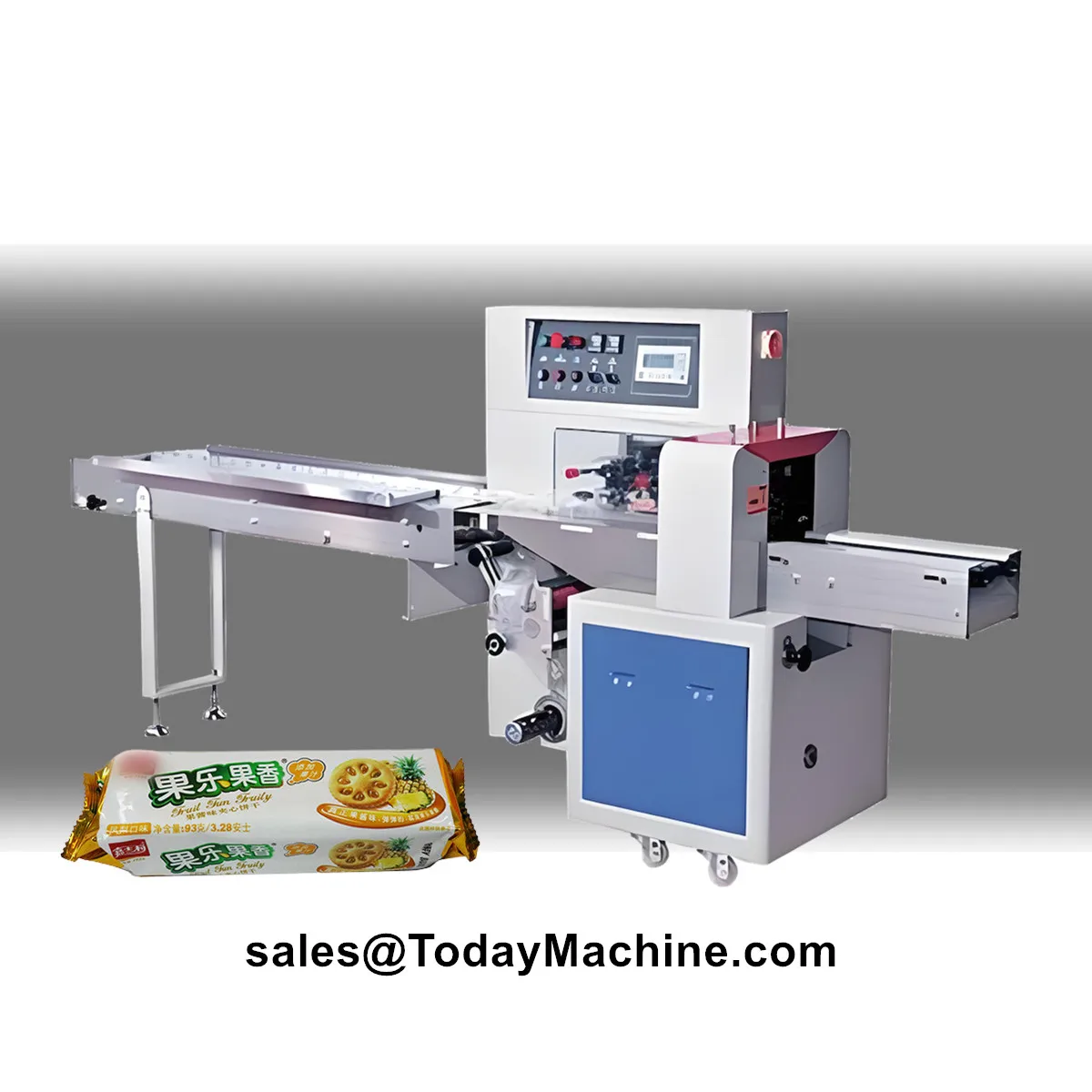 Flow Popsicle Ice Cream Brot Cookies Snacks Automatische horizontale Kissenverpackungsmaschine