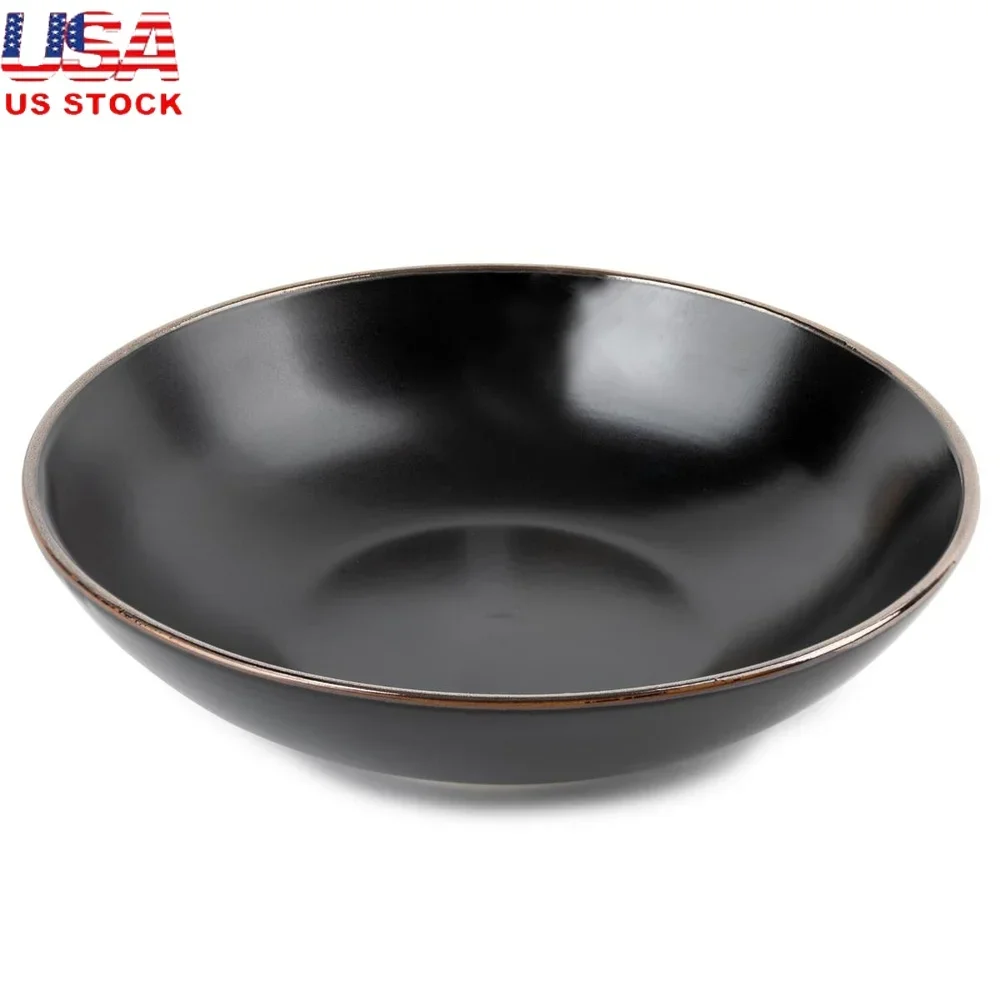 Cuenco de gres apto para microondas, apto para lavavajillas, cerámica duradera, decoración de cocina, sopa, ensalada, estofado, diseño elegante, utensilios de cocina esenciales para el hogar