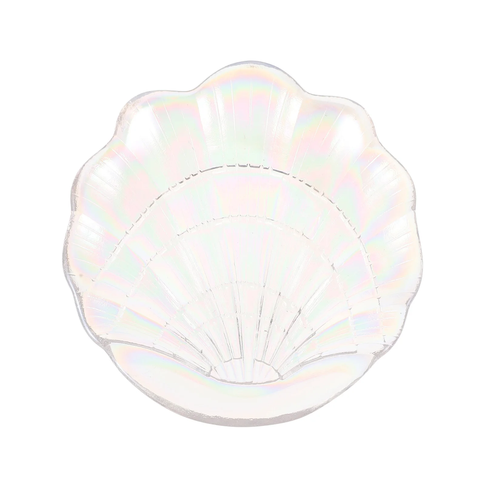Glas-Schmucktablett, Muschel-Design, Organizer für Zubehör, Ringe, Ohrringe, stilvolle Aufbewahrungsschale, Lebensmittel, Sushi, Dessertteller