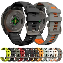 QuickFit Watch Band For Garmin Fenix E 8 AMOLED Solar 51 47mm 7 7X Pro 6 6X/Enduro 3/Epix 26/22mm Sports Silicone Official Strap