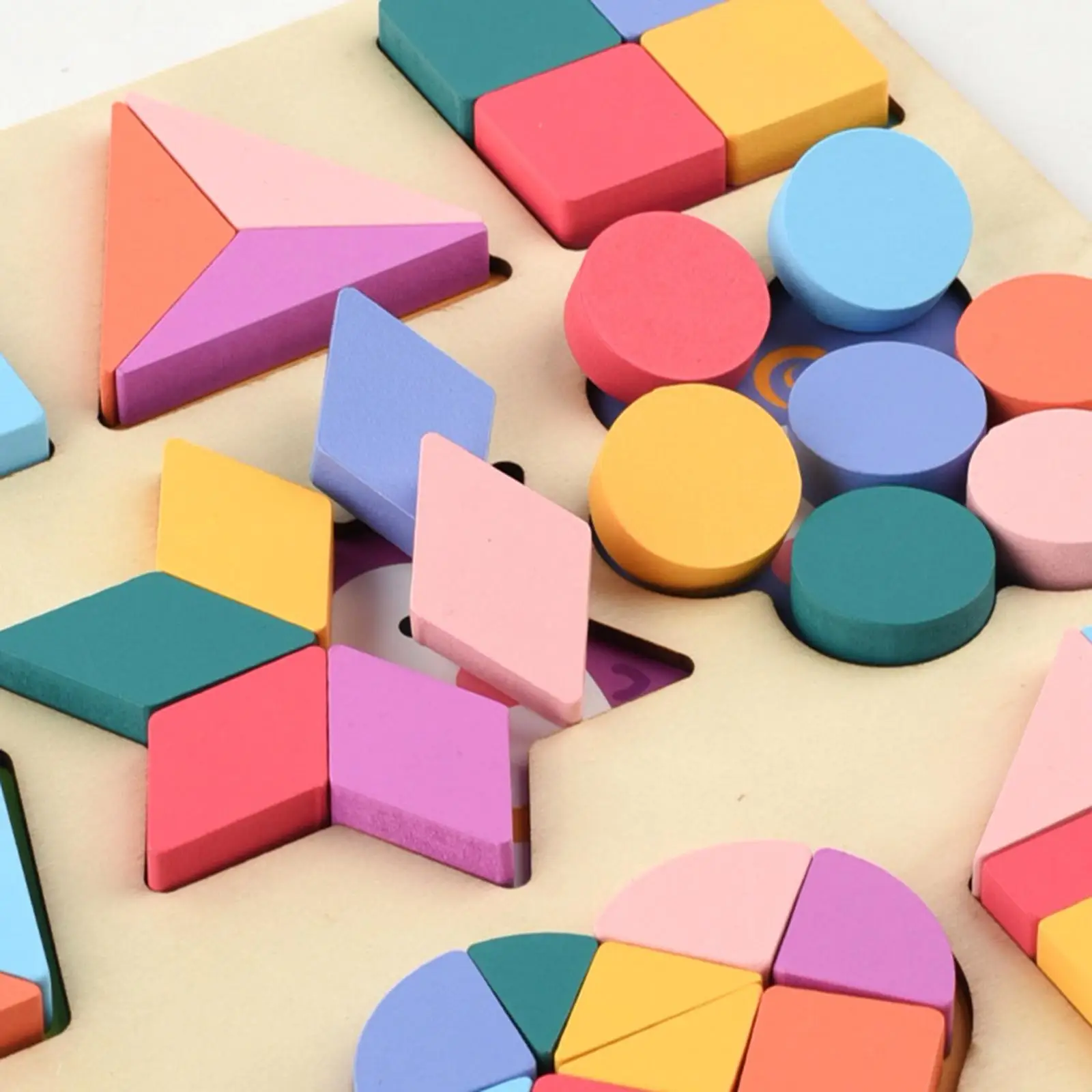 

Kids Wooden Shape Puzzle Montessori Preschool Toy for Fine Motor Skills and Early Cognitive Development