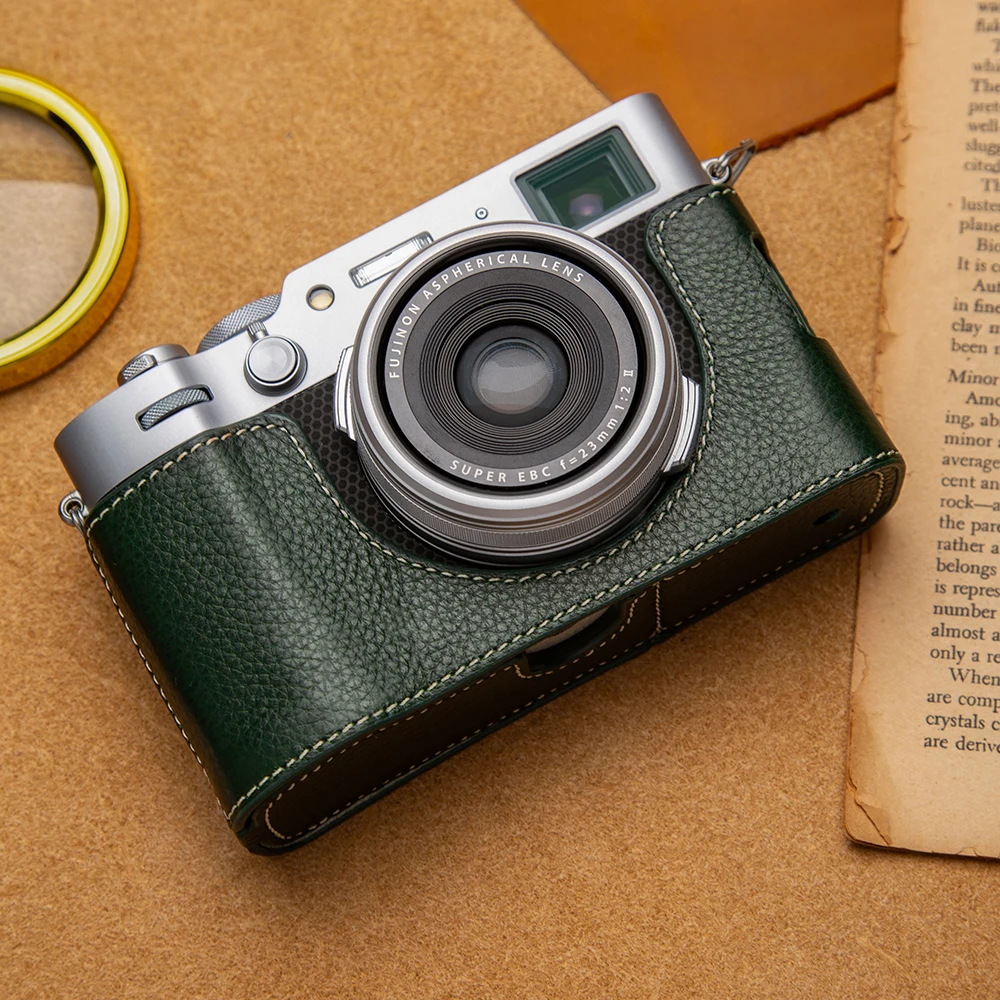 

Retro X100VI Handmade Genuine Leather Camera Bag Box for Fujifilm Fuji X100VI Case Camera Bag X100VI Bag Protective Case