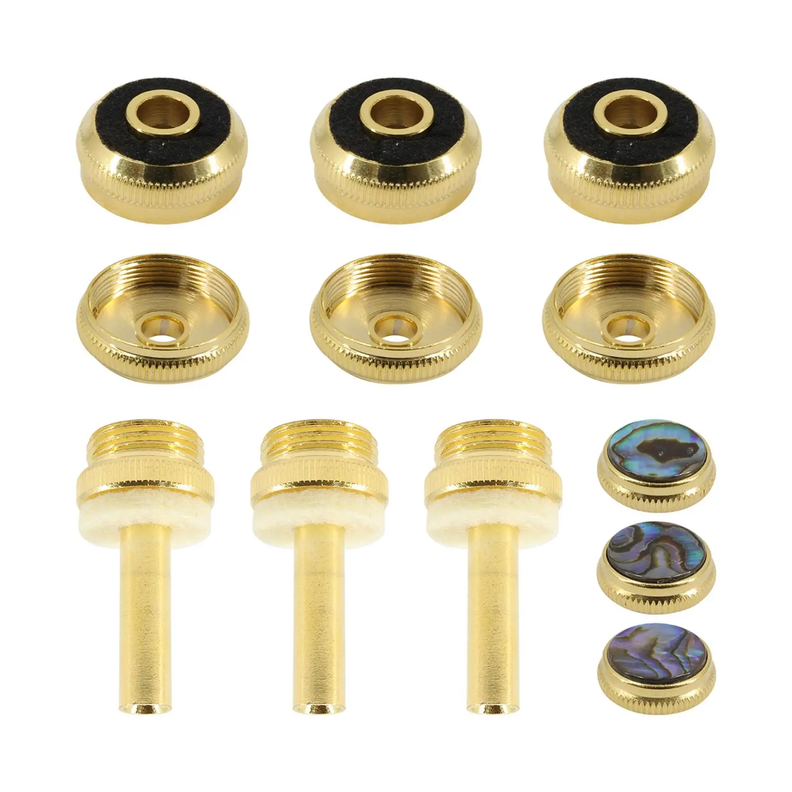 Trumpet Key Caps Smooth Surface Replace Parts Repairing Metal Easy Install Key Connecting Rods Finger Buttons Trumpet Key Cover