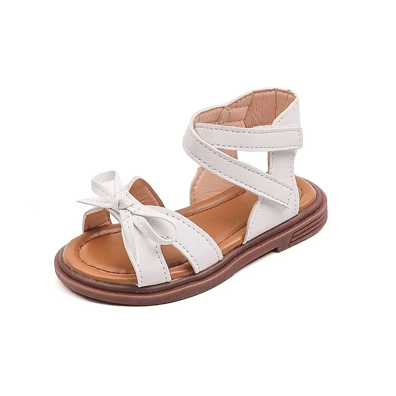 Sandales d'été en cuir souple pour filles, chaussures de princesse simples, chaussures de plage pour enfants, mode bébé, offre spéciale