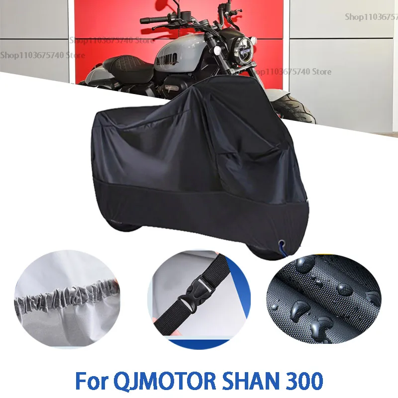 

Motorcycle Full Covers For QJMOTOR SHAN 300 Car Outdoors Sun Protection Dust No Ear Thickened Oxford Clothcover Accessories