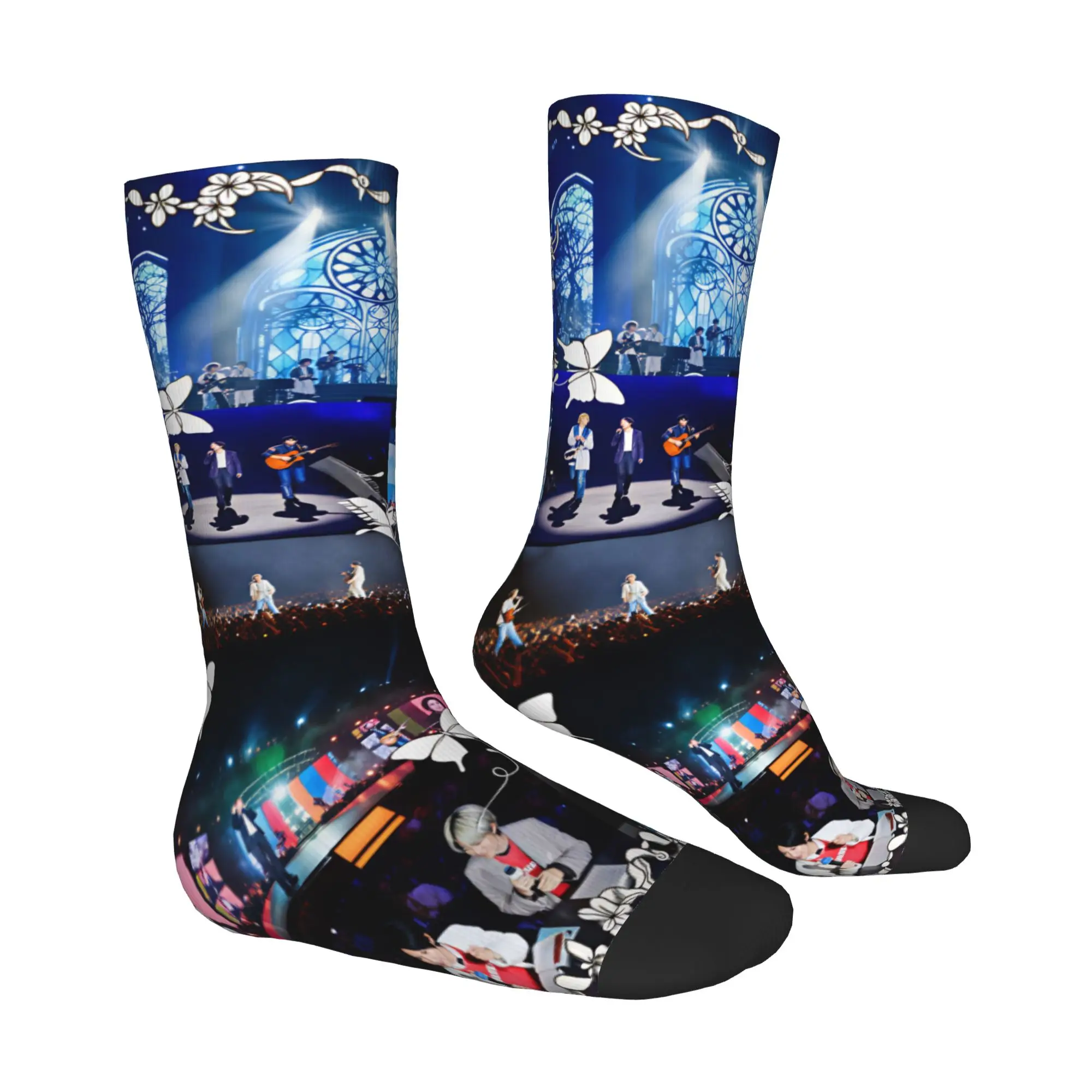Harajuku Japane Pop M-Mrs G-GREEN A-APPLE Socks Women Men Warm 3D Printed Rock Band Basketball Sports Socks