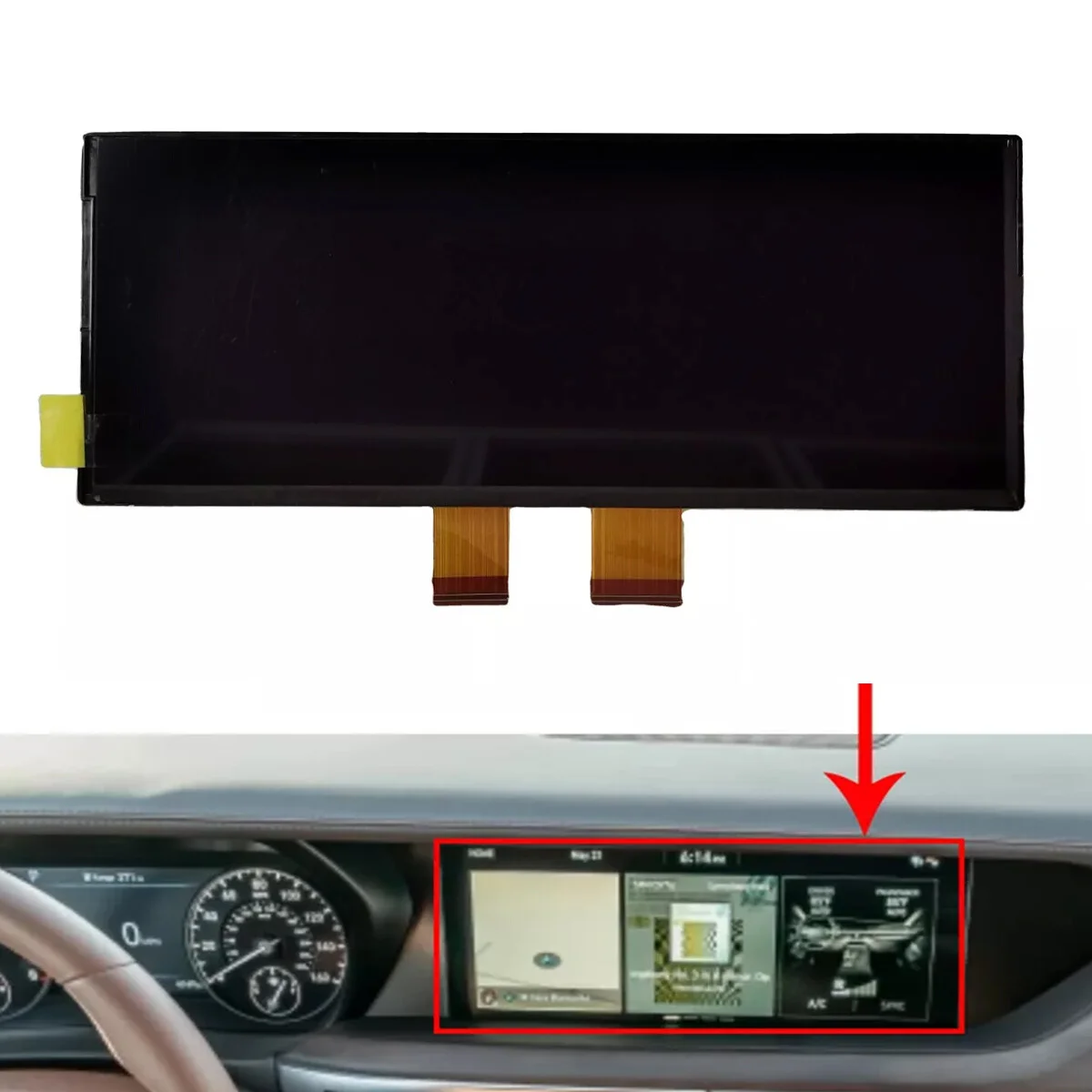 LCD Display Touchscreen Replacement for 2017-2019 Hyundai Genesis G90 Navi Radio
