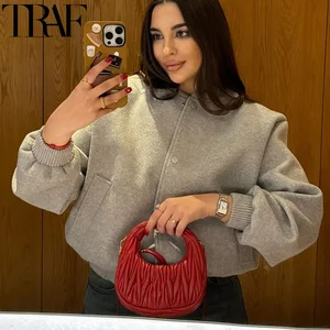 TRAFİK Bombacı Ceket Kırpılmış, kadın, beyzbol ceket uzun kollu moda-kış tahta pilotu, sonbahar 12 en çok satılan-çok-beyzbol-no. 9