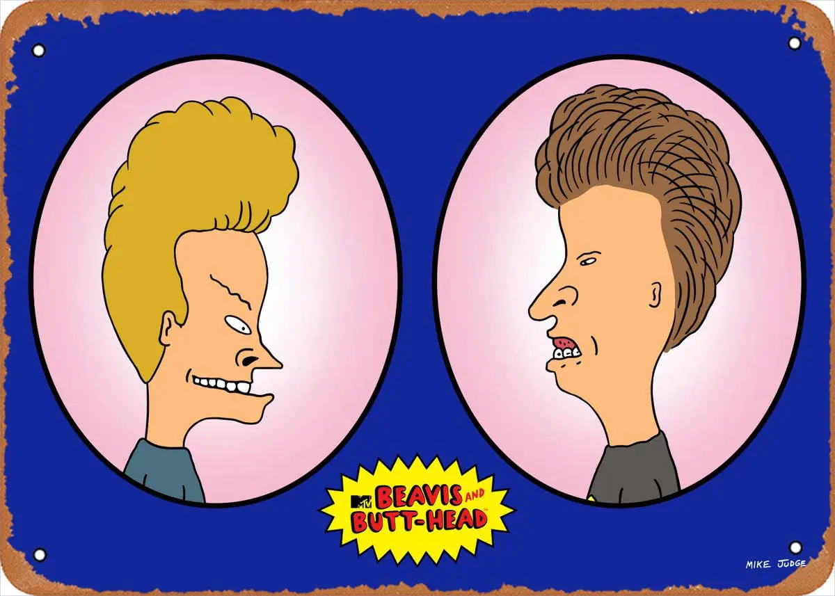 Metal wall sign Beavis And Butt-Head Beavis And Butt-Head -   Retro Tin Sign