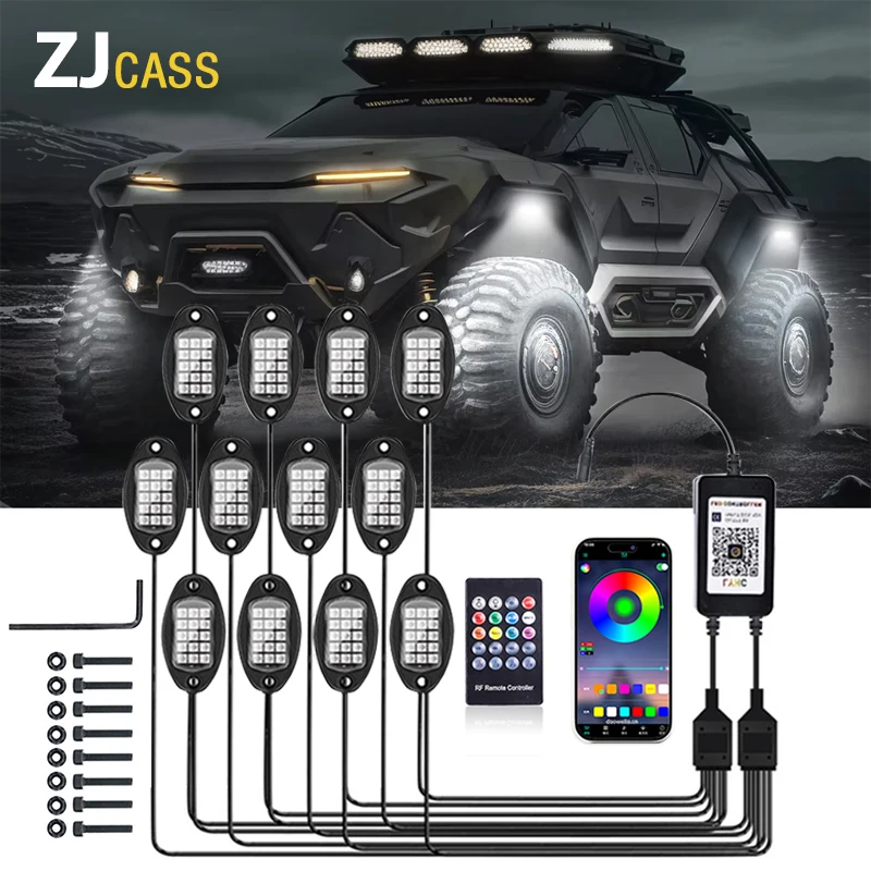 

RGB Car Chassis Light for Trucks LED Rock Lights with for Pickup Off Road Jeep SUV ATV UTV Car