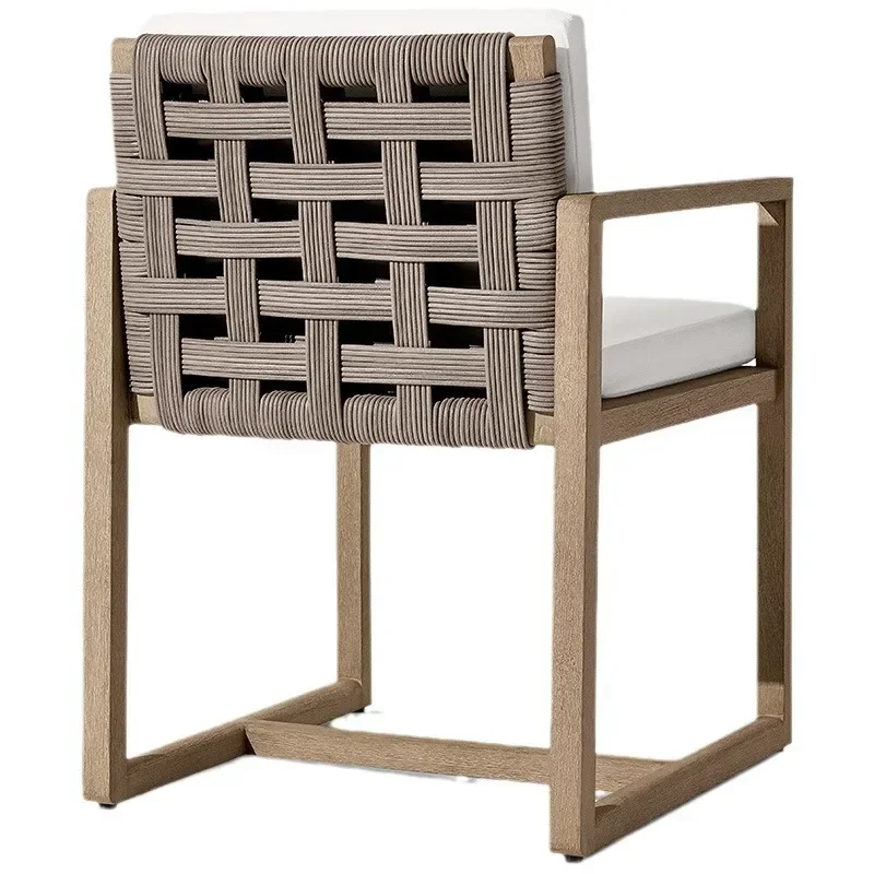 Outdoor teak tables and chairs, courtyard balcony, outdoor furniture, garden rattan tables and chairs, two sets of approval