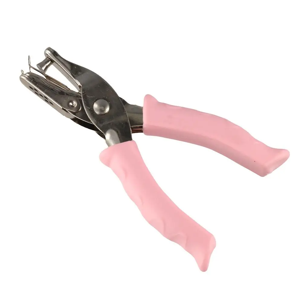 Single Hole Mini Paper Punch Macaron Color 3 Color Available Single Hole Punch 6mm Hole Non-slip Handle DIY Paper Puncher School