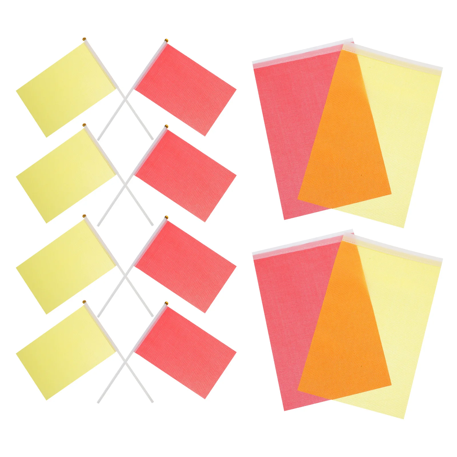 

100Pcs Colored Hand Flags Simple Structure Comfortable Grip Mini Waving Flags for Celebrations Parades Outdoor Events