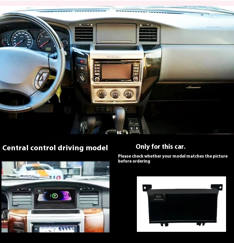 

15W Wireless charger,Special on-board QI phone fast charging panel Car Accessories For Nissan Patrol y61 2020-2022