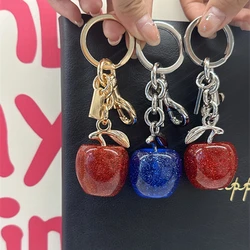 Fashion Multicolor Crystal Cherry Keychain Pendant Bag Charm For Coach Handbag Women Shoulder Bag's Strap Attachment DIY Parts