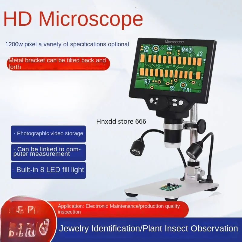 High definition electronic digital microscope video industrial magnifying glass maintenance jewelry jade identification