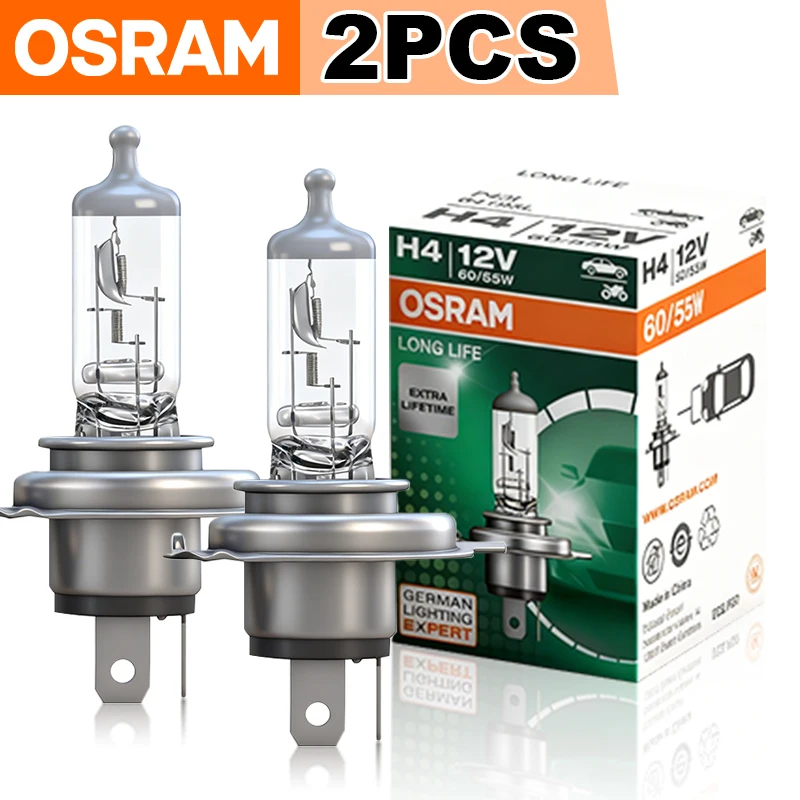 OSRAM H4 H7 H11 ORIGINAL HEADLIGHT HALOGEN LAMP 64193L 12V 60/55W 64210L H1 H3 9012 9005 HB3 9006 HB4 HIR2 LONG LIFE Fog Lights
