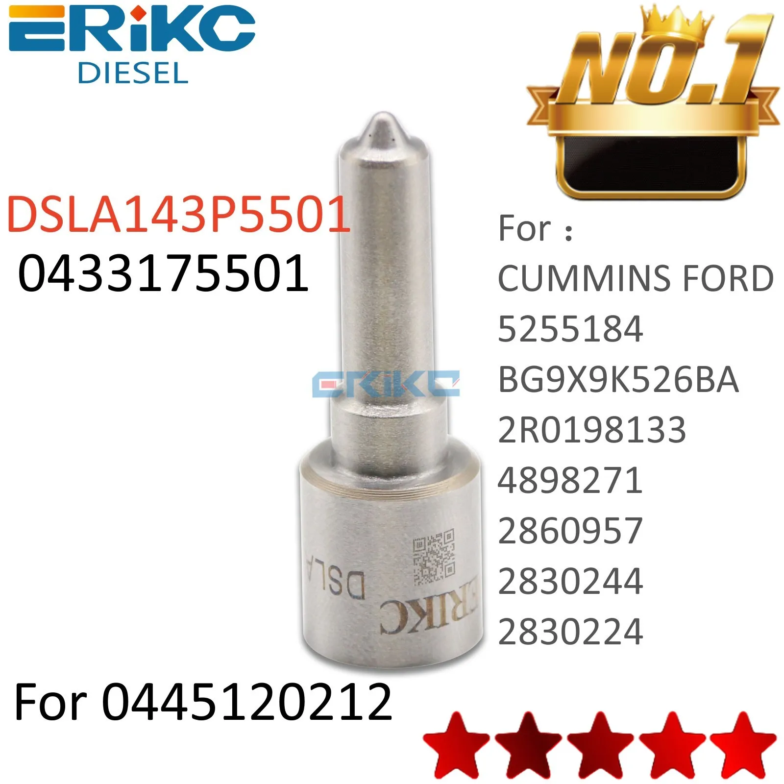 Common Rail Nozzle DSLA143P5501 0433175501 Diesel Injector Nozzle DSLA 143 P 5501 0 433 175 501 for 5255184 BG9X9K526BA