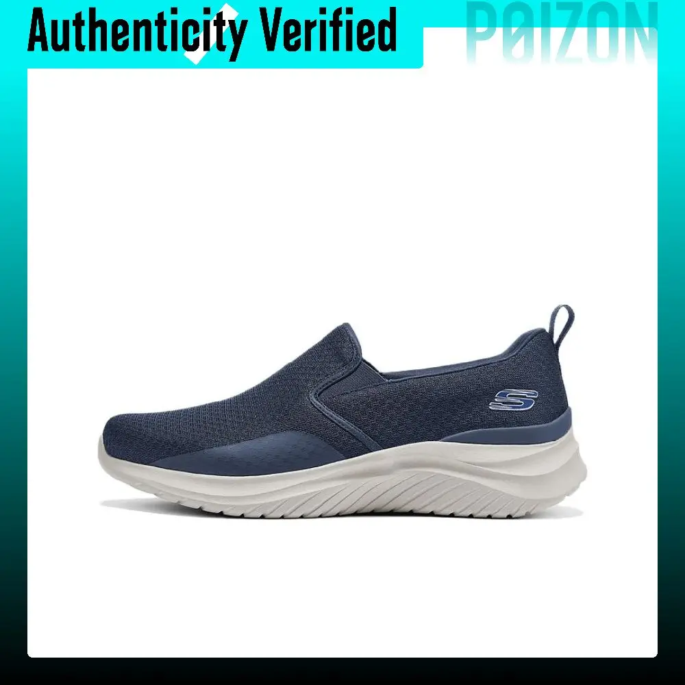 skechers-air-cooled-memory-breathable-rebound-low-top-walking-shoes-men's-blue-8790378-nvy