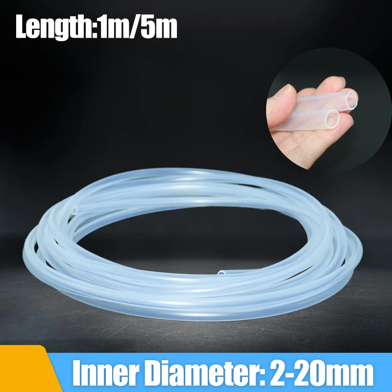 5/1M Silicone Food Grade Transparent Hose Winter Outdoor High Temperature Nontoxic 2 3 4 5 6 7 8 9 10 12 14mm Silicone Pipe Tube