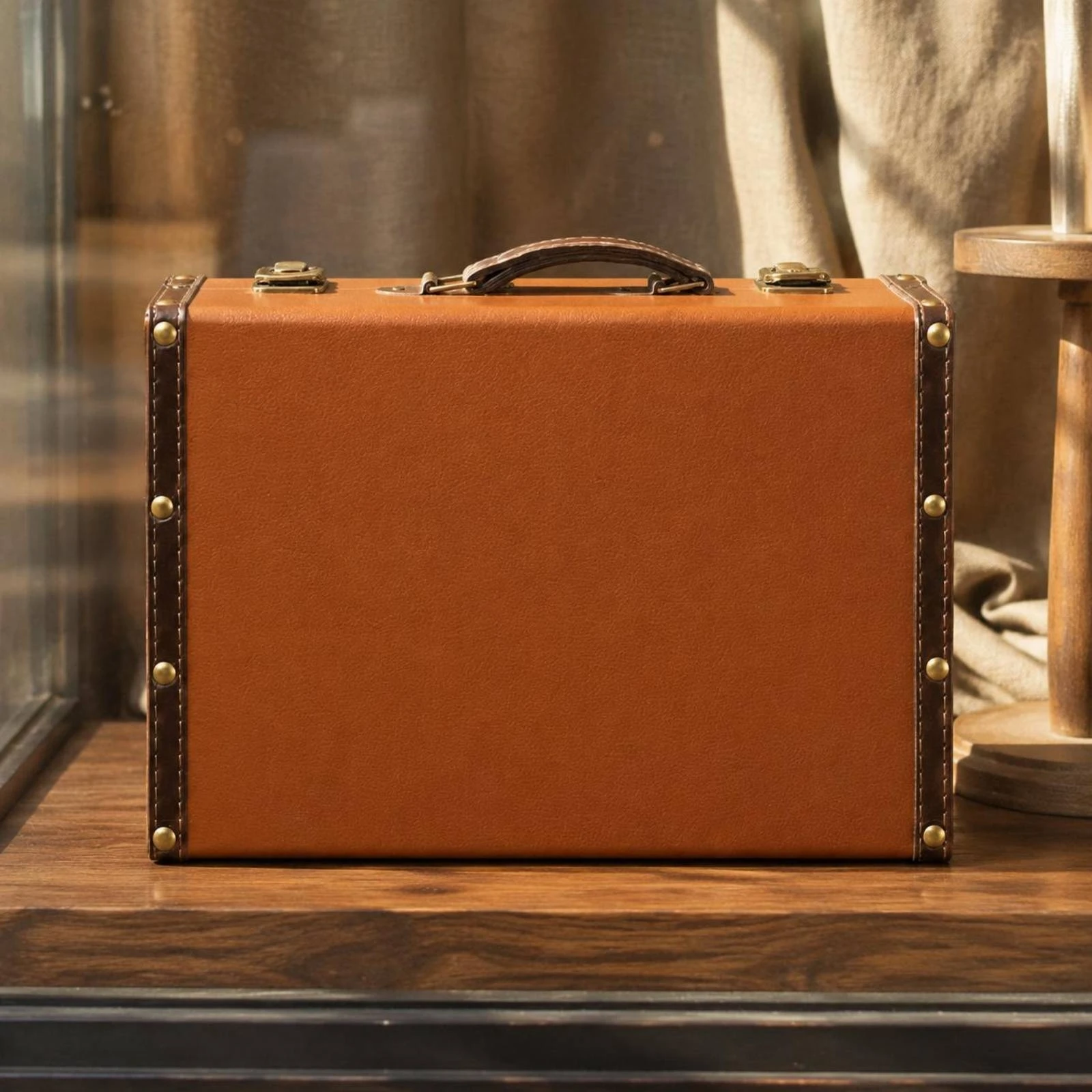 Vintage koffer met klinknagels - Retro Vintage Trunk Suitcase recensie en prijs