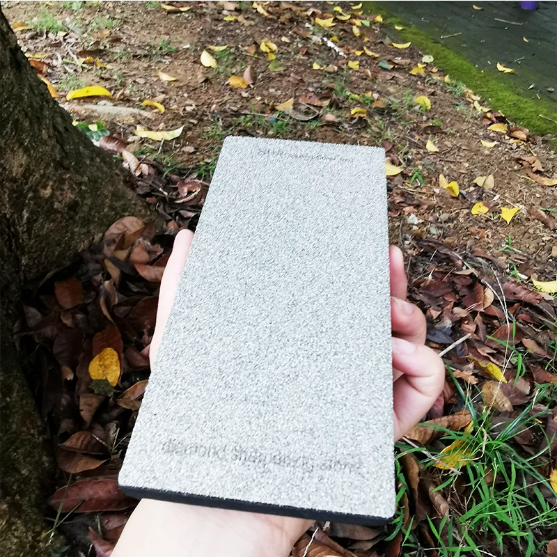 Piedra de afilar de diamante, piedra afiladora de cuchillos de cocina con almohadilla antideslizante de esponja, piedras húmedas para afilar, 1 ud.