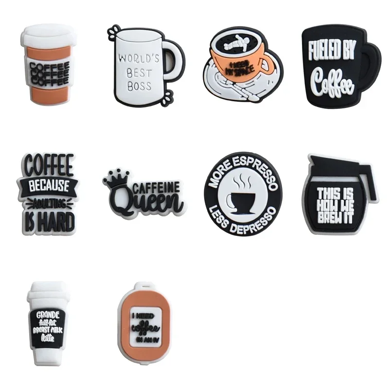 

Подвески для обуви Crocs, аксессуары, кофейная обувь, подвески для крокодилов, украшения, булавки, мужские аксессуары, джинсы, женские сабо, зажимы, значки