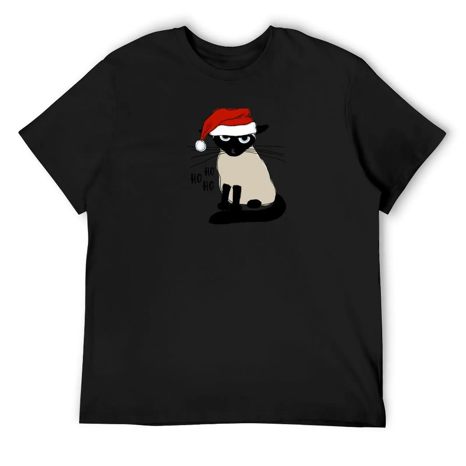 

Siamese Santa Humorous Christmas Holiday Kitty Cat T-Shirt