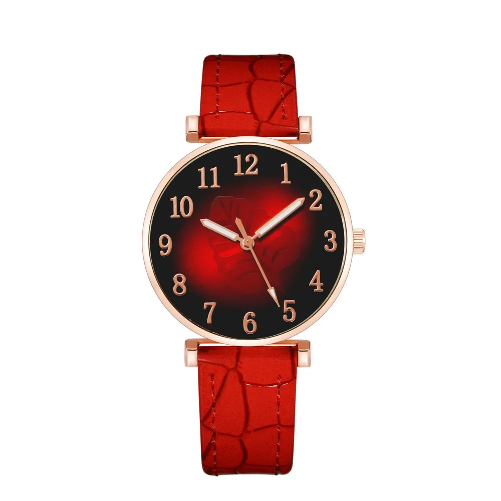นาฬิกาข้อมือผู้หญิงชุด2ชิ้นผู้หญิงนาฬิกาควอตซ์ผู้หญิงหนังสร้อยข้อมือนาฬิกาหรูหราลำลองสำหรับแฟน