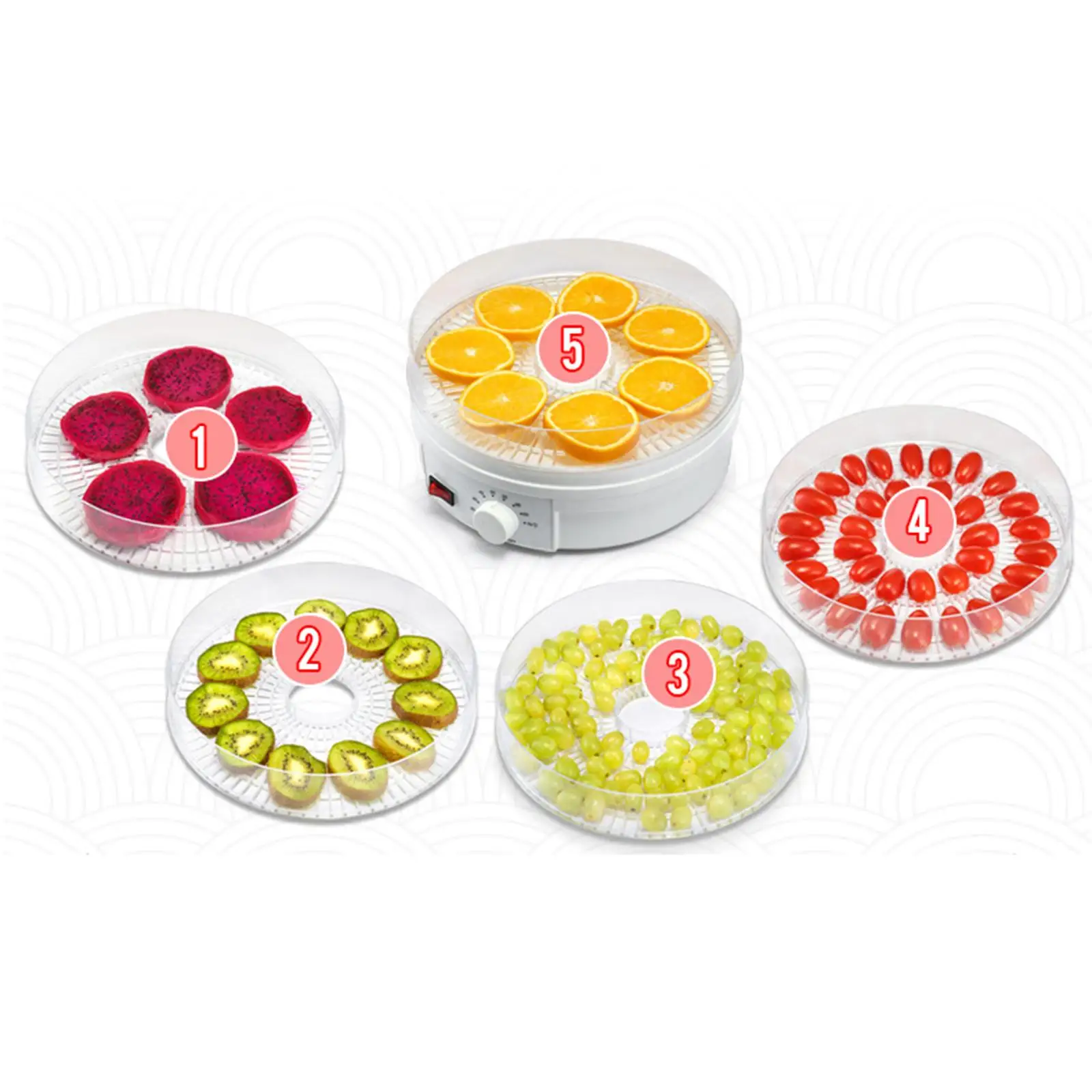 5-Layer Tray Freely Adjustable Temperature Fruit And Meat Dog Food ,Dried Fruit Machine