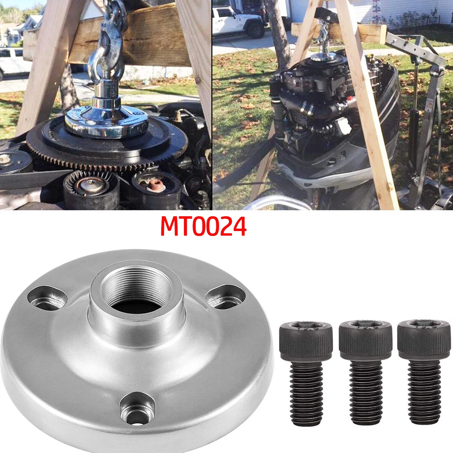 

Адаптер подвесного подъема MT0024 с болтом, для маховиков Mercury Verado и 4-тактных подвесных моторов мощностью 150 л.с., заменяет OE 91-895343T02